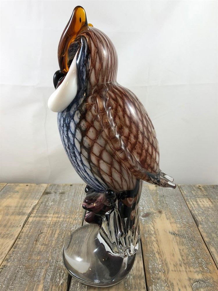 Mooie grote glazen uil, prachtig in kleuring-uil-glas - Afbeelding 3