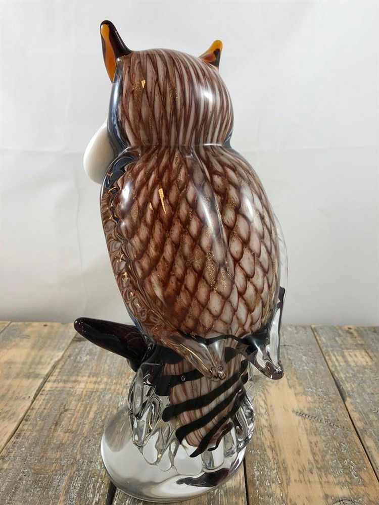 Mooie grote glazen uil, prachtig in kleuring-uil-glas - Afbeelding 4