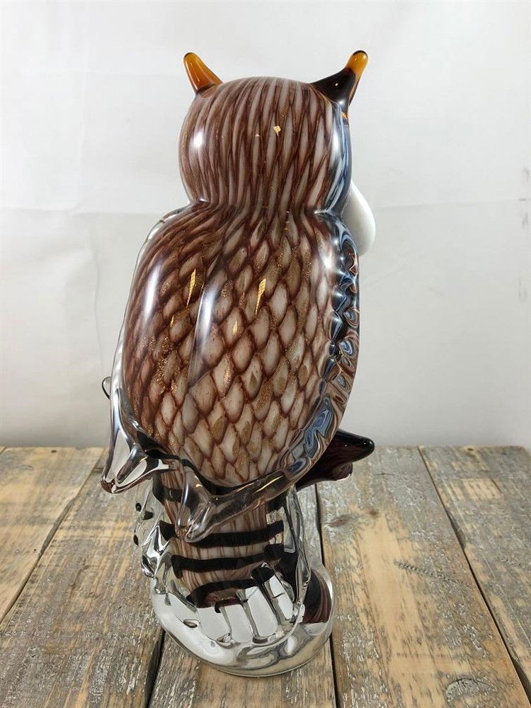 Mooie grote glazen uil, prachtig in kleuring-uil-glas - Afbeelding 5