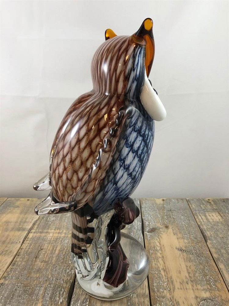 Mooie grote glazen uil, prachtig in kleuring-uil-glas - Afbeelding 6