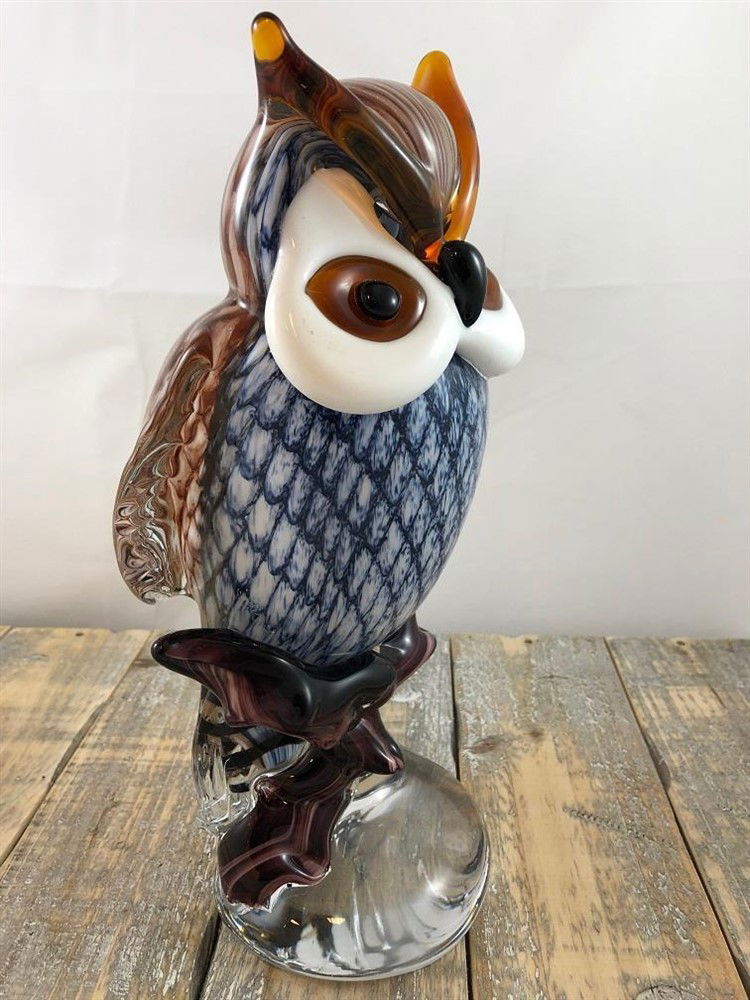 Mooie grote glazen uil, prachtig in kleuring-uil-glas - Afbeelding 7