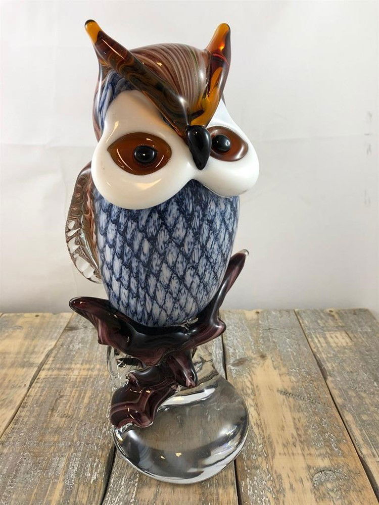 Mooie grote glazen uil, prachtig in kleuring-uil-glas - Afbeelding 8