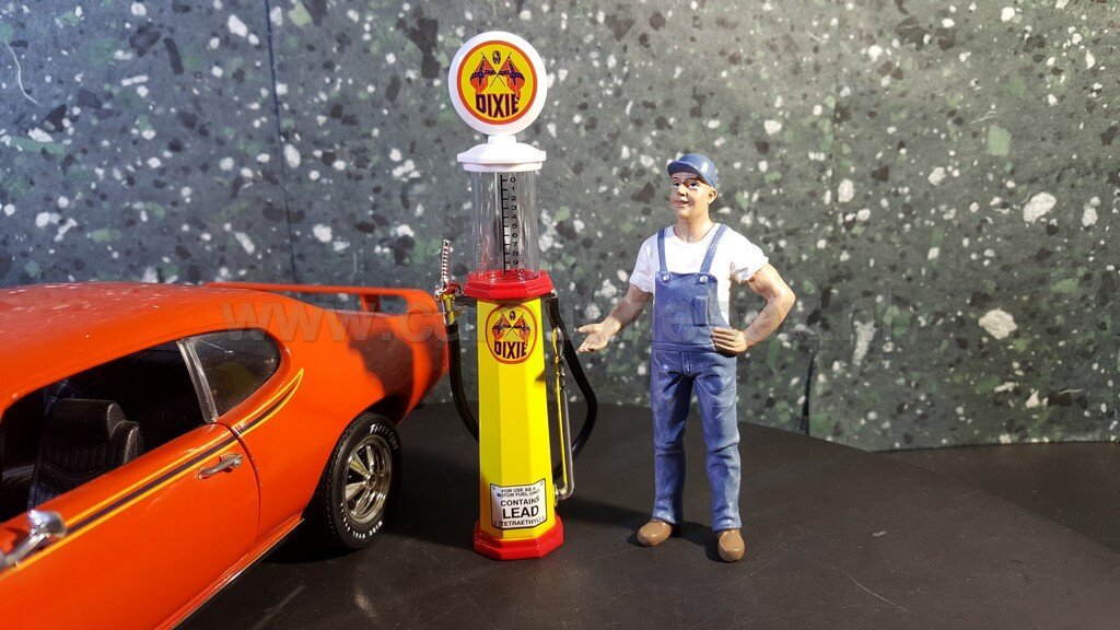 DIXIE gasoline pump 1:18 Lucky Diecast - Afbeelding 2