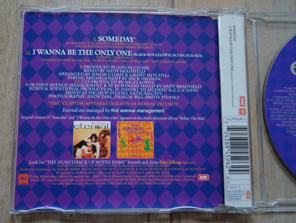 CD-single Someday van Eternal (The Hunchback of Notre Dame). - Afbeelding 6