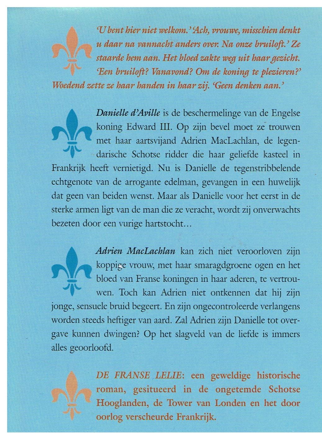 VERKOCHT Shannon Drake = De Franse lelie - paperback - Afbeelding 2