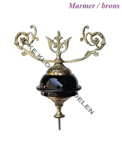 = Klokstel ornament = marmer / brons =42681