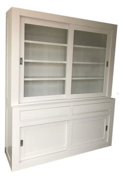 Design buffetkast wit soft close laden 160 x 50/40 x 220cm