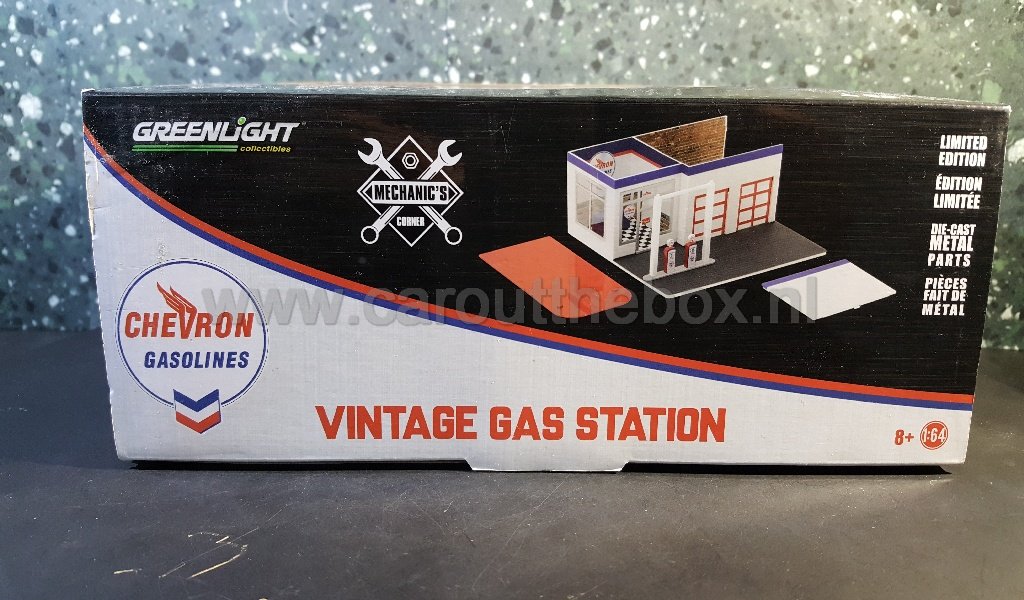 CHEVRON gas station 1:64 Greenlight - Afbeelding 5