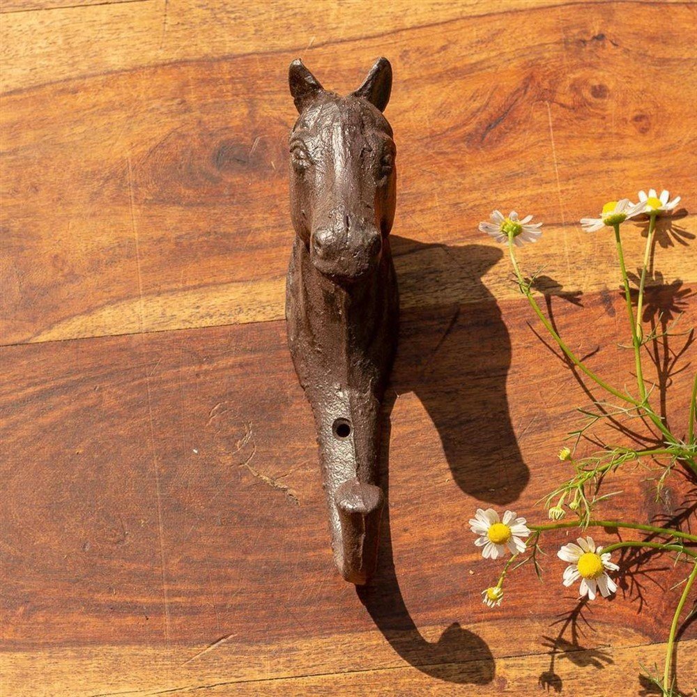 Kapstok als een paard, haak antiek bruin-paard-kapstok - Afbeelding 2