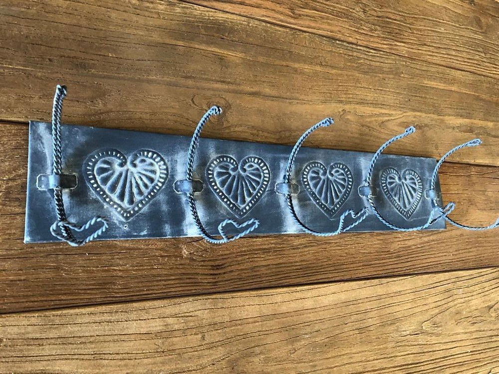 Kapstok element "love" zink, 5 haaks-ophanging handoek - Afbeelding 5
