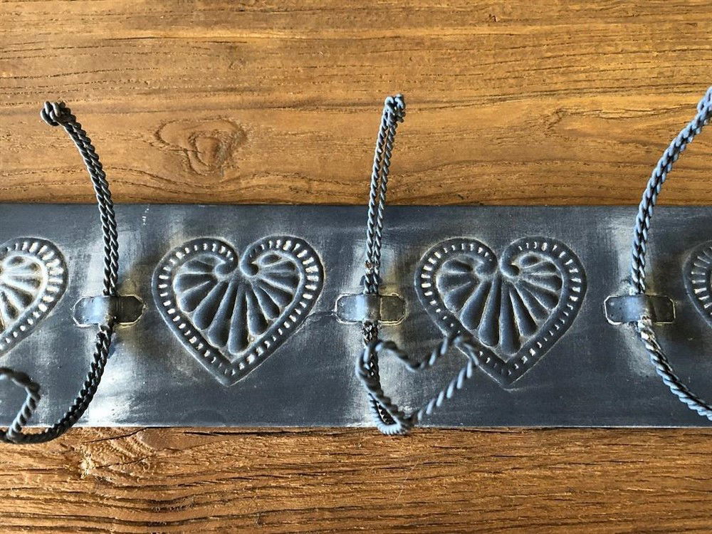 Kapstok element "love" zink, 5 haaks-ophanging handoek - Afbeelding 8
