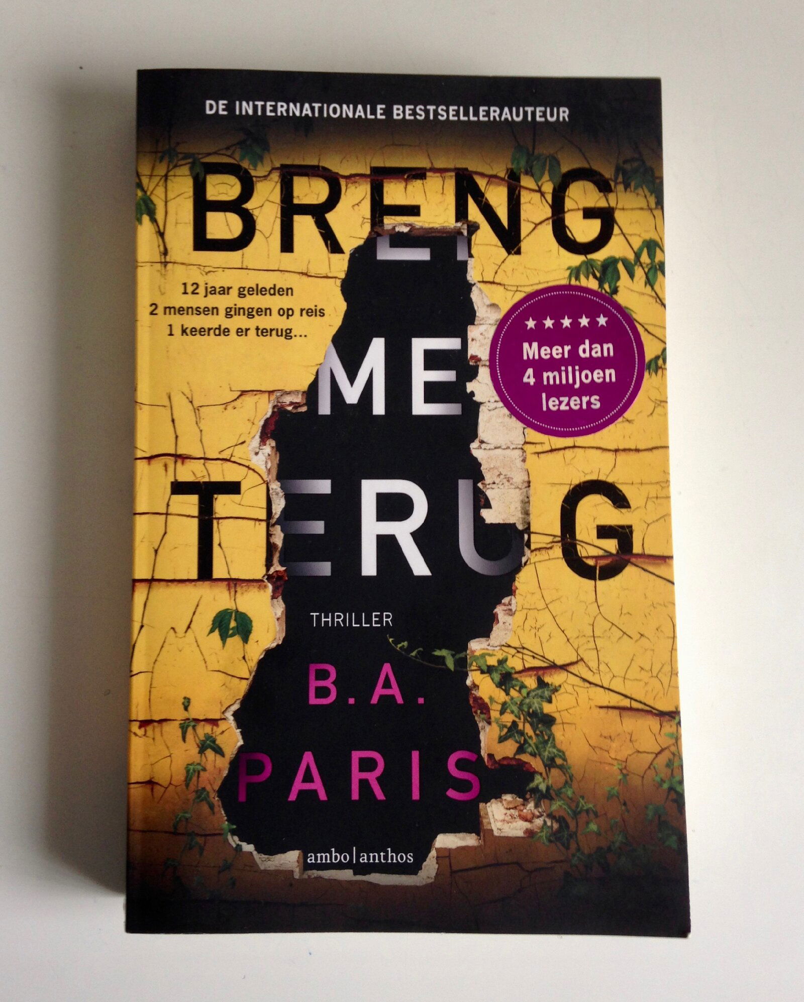 B.A. Paris - Breng me terug Thriller 2018 - nr. 1