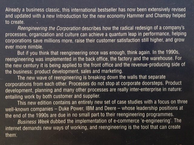 Reengineering the corporation - Michael Hammer, James Champy - Afbeelding 2