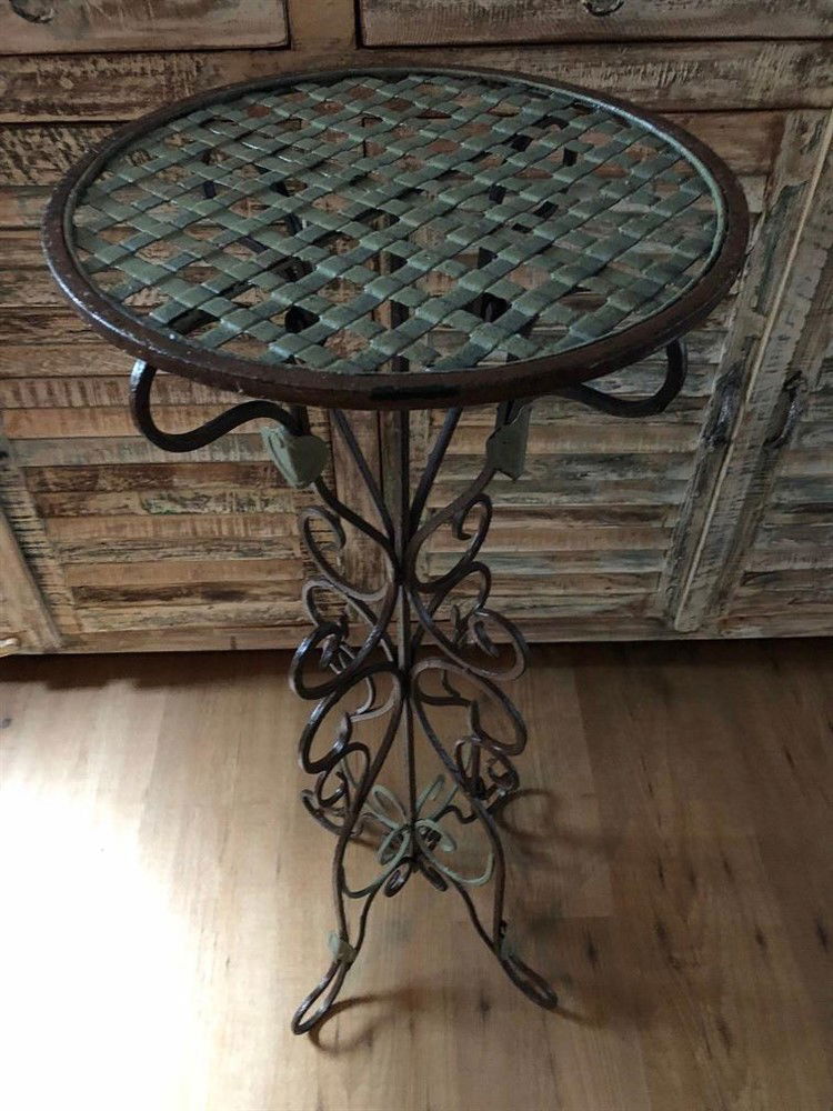 Bijzet tafel smeedijzer, uniek en prachtig !-bijzet tafel - Afbeelding 4