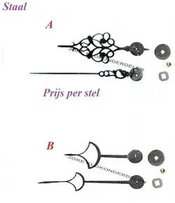 = Comtoise wijzers = Staal =42372
