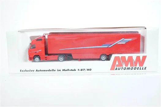 1:87 AMW 5841-2 Volvo FH12 truck & trailer rood - 0