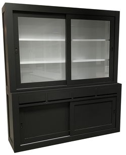 Moderne buffetkast laden greeploos antraciet 180 x 220cm