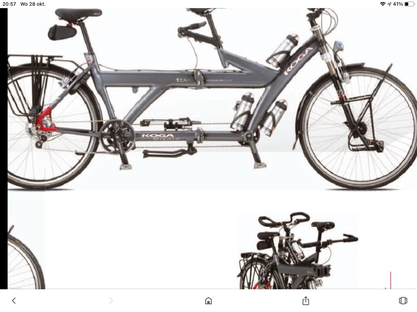Gezocht Gevraagd Santos of Koga Miyata Vouw Tandem Met Rohloff Naaf - nr. 1