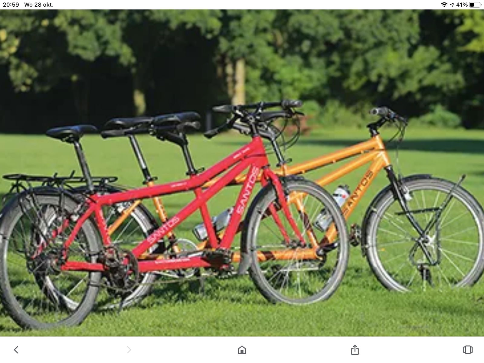 Gezocht Gevraagd Santos of Koga Miyata Vouw Tandem Met Rohloff Naaf - Afbeelding 2