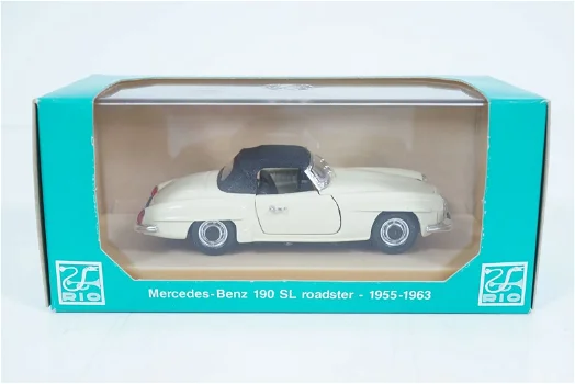 1:43 Rio R7 Mercedes 190 SL Roadster softtop 1955 - 1963 wit - 0