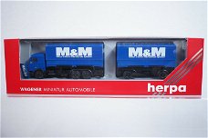 1:87 Herpa Mercedes Benz truck & trailer M&M