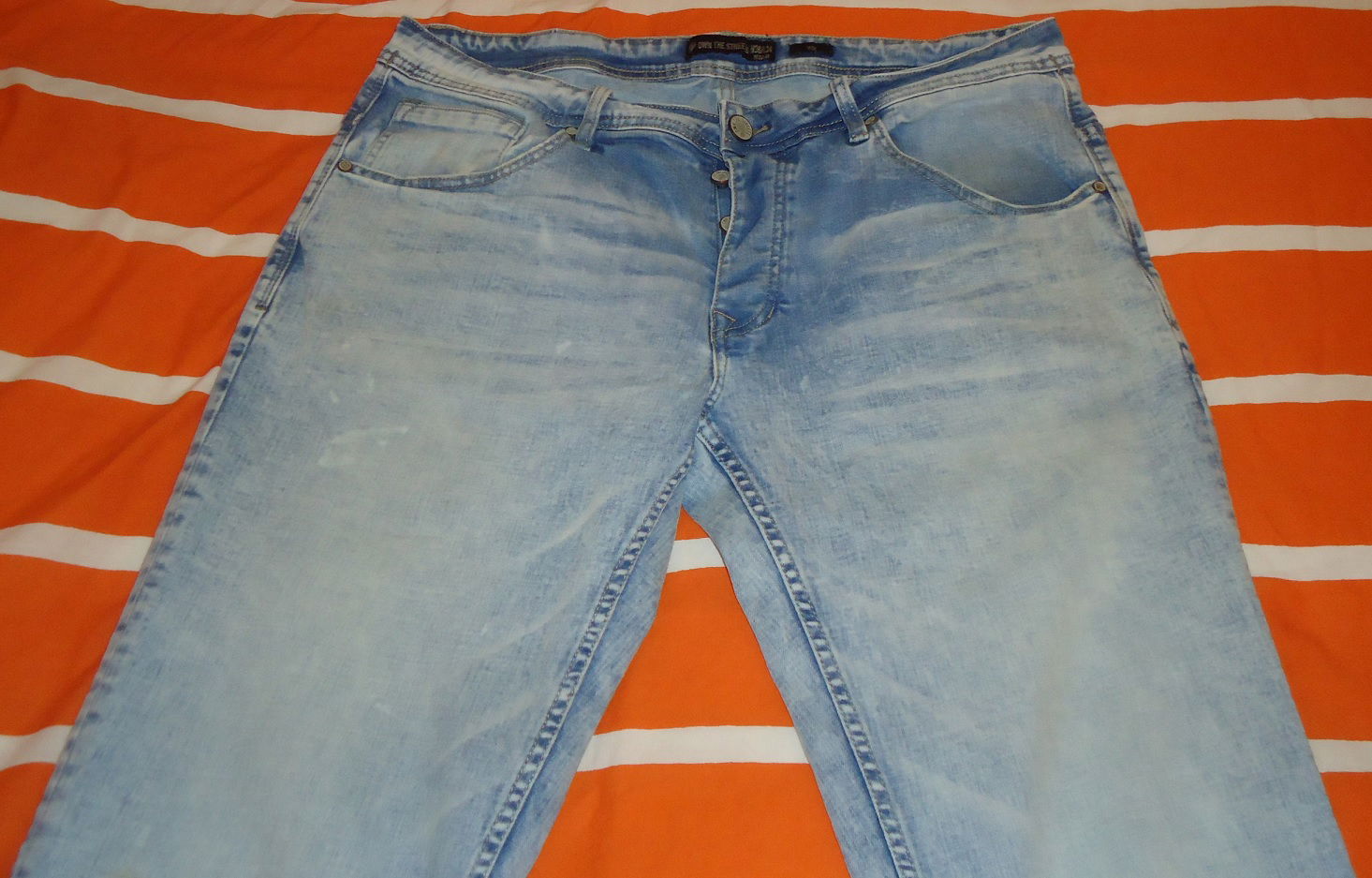 Stoere jeans met knoopsluiting van CLCT (maat: W36/L34). - Afbeelding 2