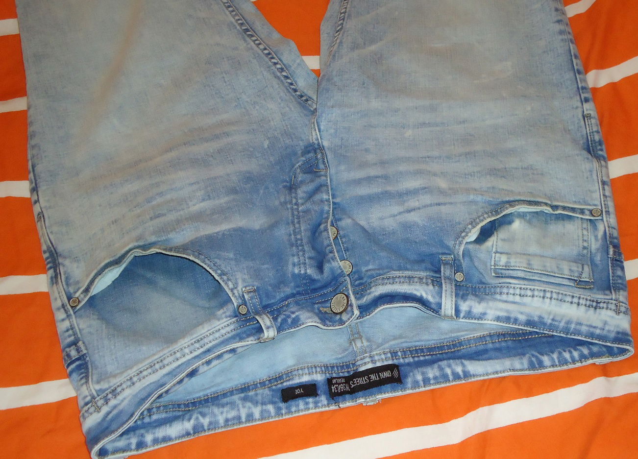 Stoere jeans met knoopsluiting van CLCT (maat: W36/L34). - Afbeelding 6