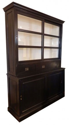 Buffetkast zwart - wit Sittard 160 x 50/40 x 220cm