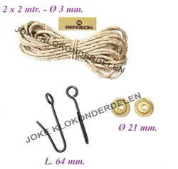 = Comtoise touw + haken en ringen =40025