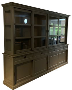 Buffetkast grijs - grijs Woensdrecht 300 x 50/40 x 220cm