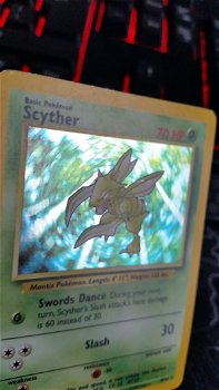 Scyther 10/64 Holo (No Set Symbol Misprint) Jungle nm/licht-gebruikt - 1