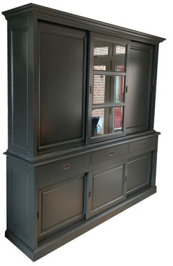 Buffetkast Putten antraciet 240 x 220cm dichte zijdeuren