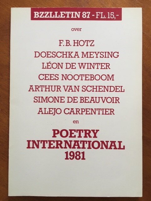 Bzzlletin 87 - Poetry International 1981 - nr. 1