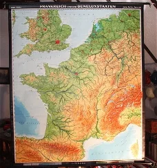 Schoolkaart van "Frankreich und der Beneluxstaaten"