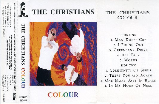 The Christians Colour 9 nrs vassette 1990 ZGAN - 1