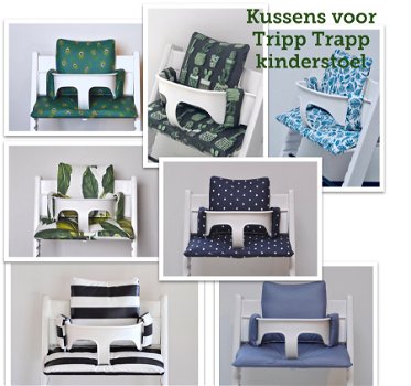 Gecoate stoelverkleiner kussens voor de stokje tripptrapp kinderstoel - 0