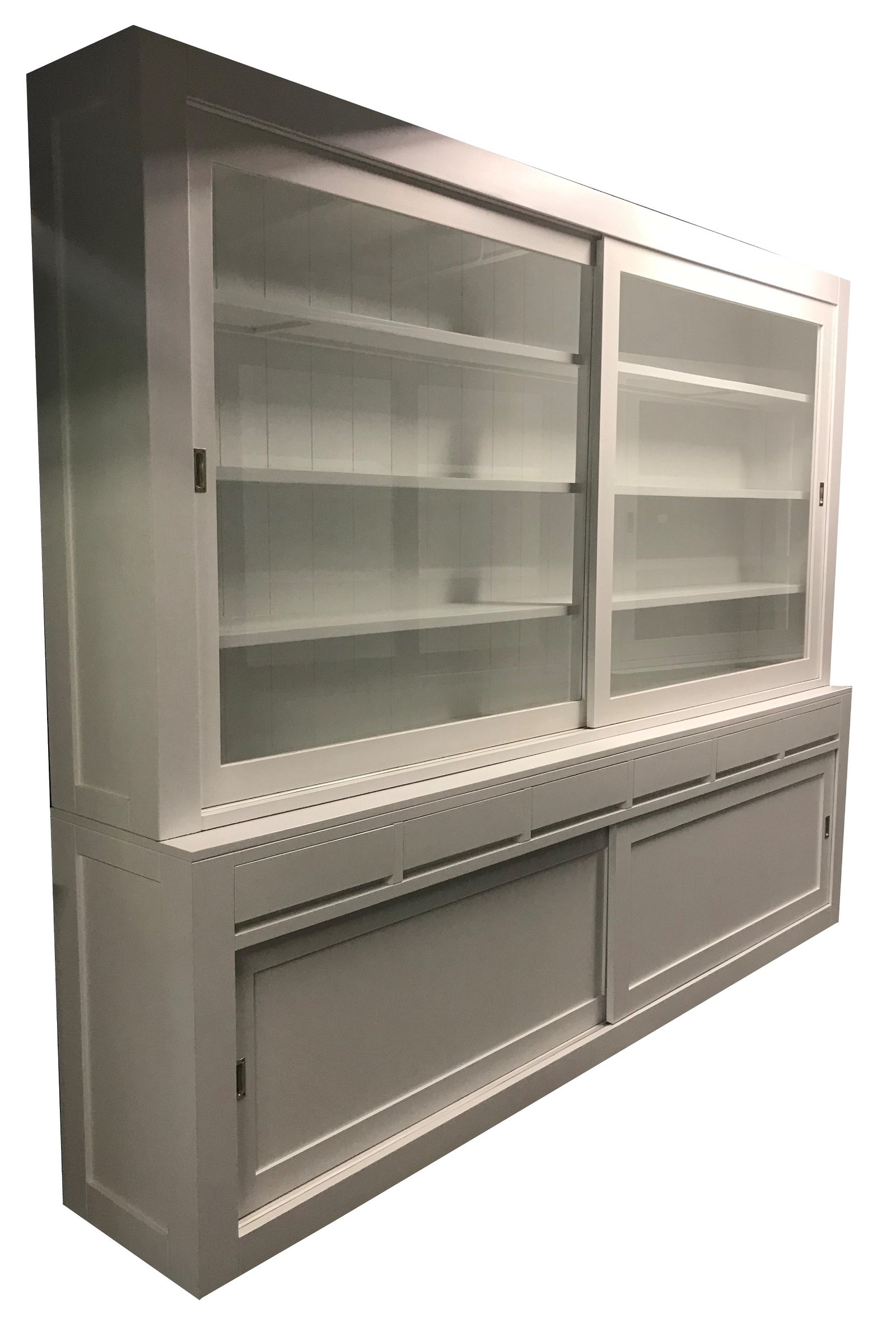 Buffetkast design XL wit 300 x 50/40 x 240cm greeploos - nr. 1