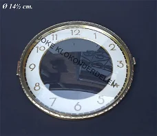 Pendule deur / wijzerplaat = bol glas =43581