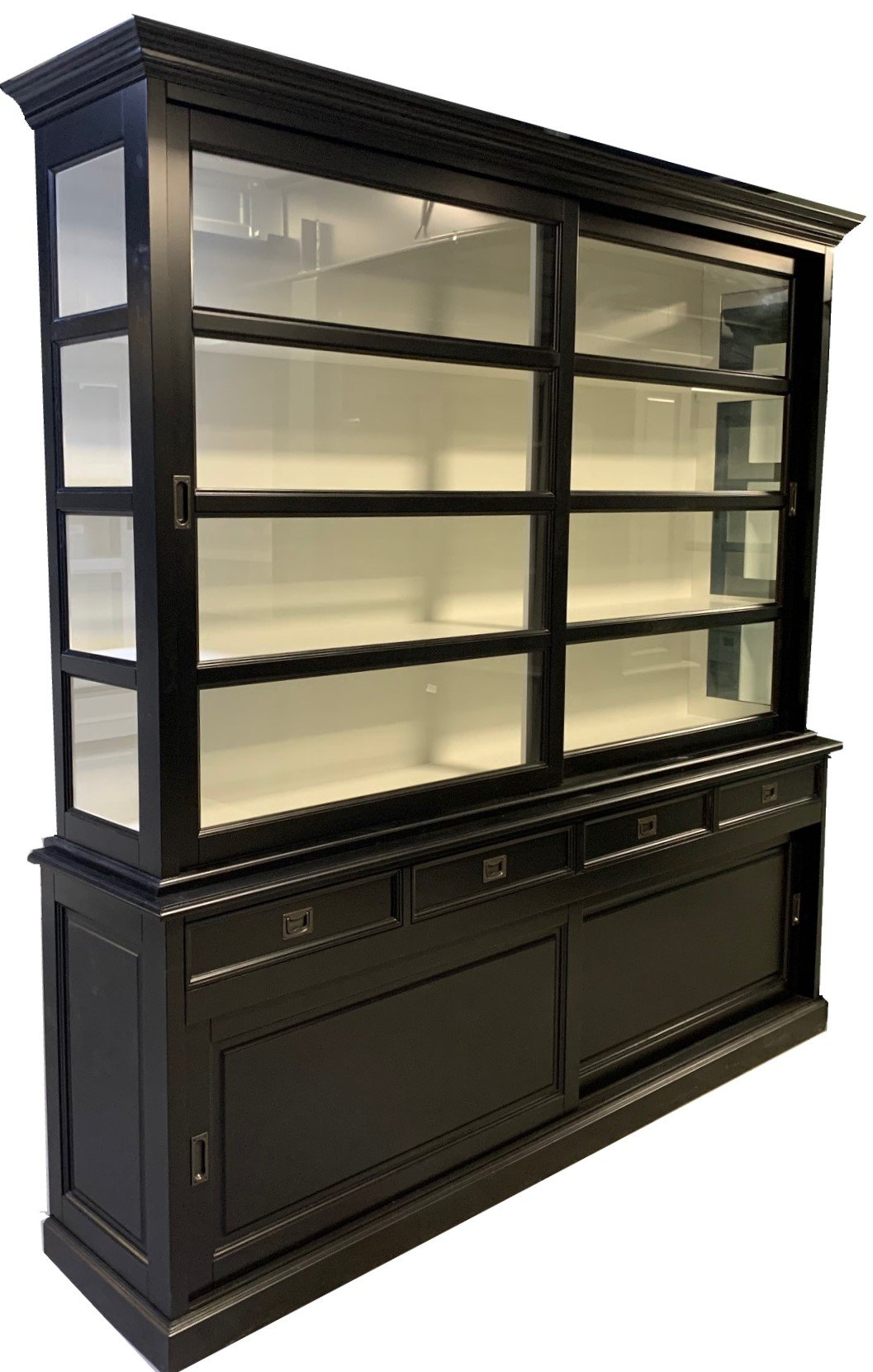 Buffetkast zwart - wit Montfoort 4 XL 240 x 50/40 x 240cm - nr. 1
