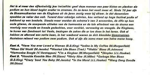 Kingbees in Knillispoort 15 nrs cassette 1993 ZGAN - 3