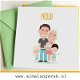 geboortekaartjes met cartoon van het gezin bopita twf koeka sebra - 1 - Thumbnail