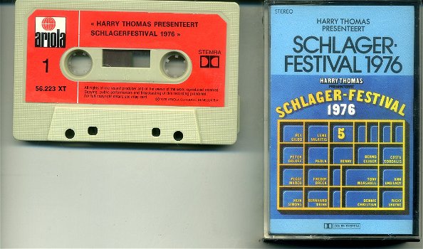 Harry Thomas Presenteert Schlagerfestival 1976 15 nrs cassette ZGAN - 0