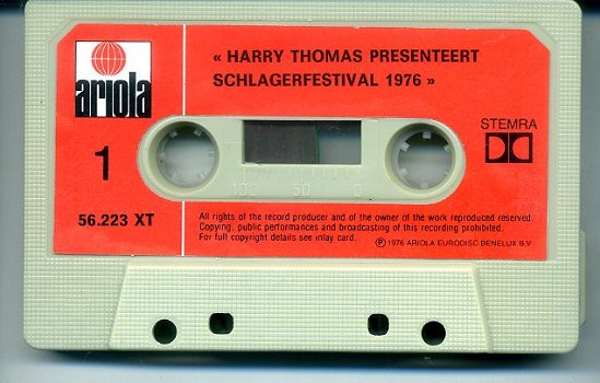 Harry Thomas Presenteert Schlagerfestival 1976 15 nrs cassette ZGAN - 3