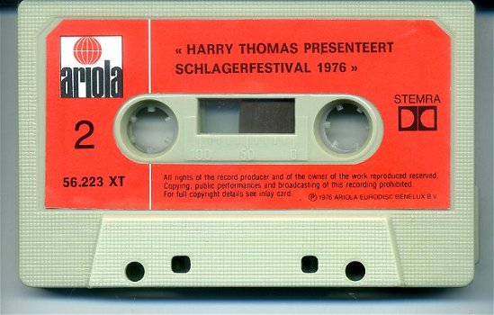 Harry Thomas Presenteert Schlagerfestival 1976 15 nrs cassette ZGAN - 4