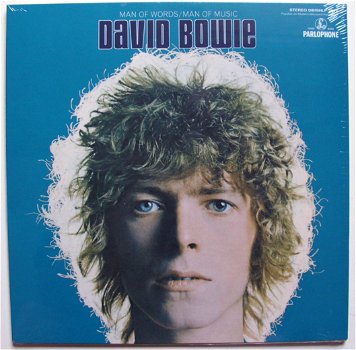 David Bowie Man Of Words / Man Of Music BLAUW vinyl NIEUW - 0