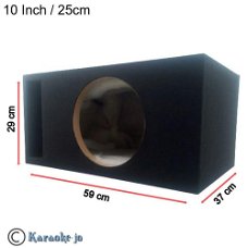 Subwoofer behuizing met brede poort 10 inch 25cm