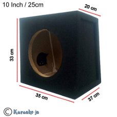 Subwoofer kist MDF 10 Inch 25 Cm 18 Liter