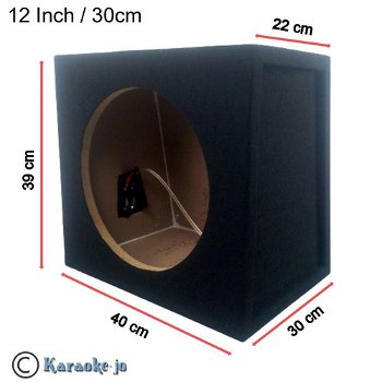 Subwoofer kist MDF 12 inch 30 Cm 27 Liter - 0