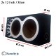 Subwoofer Kist 2 x 10 Inch 25cm met aluminium design - 0 - Thumbnail