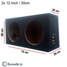 Dubbele MDF subwoofer 12 Inch 30cm 27,5 Liter